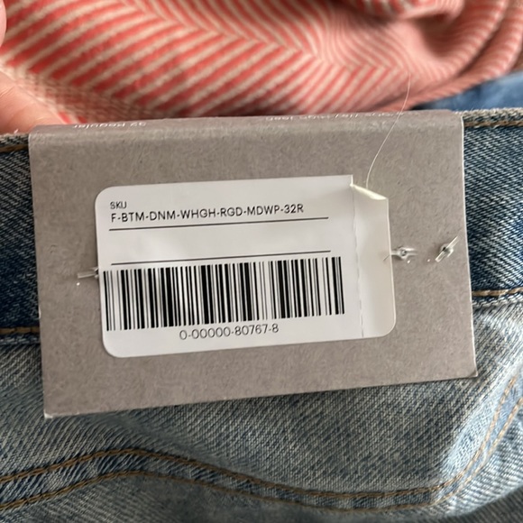 NWT Everlane 90’s rigid way-high paint splatter jeans - Picture 8 of 8